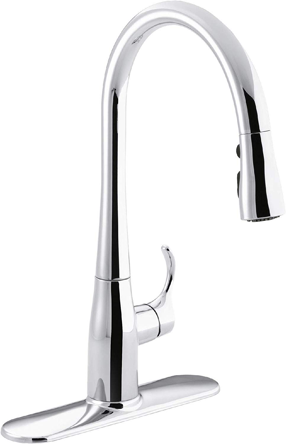 3 hole kitchen faucet with pull down sprayer